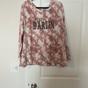 Women's Pink Tie-Dye Top